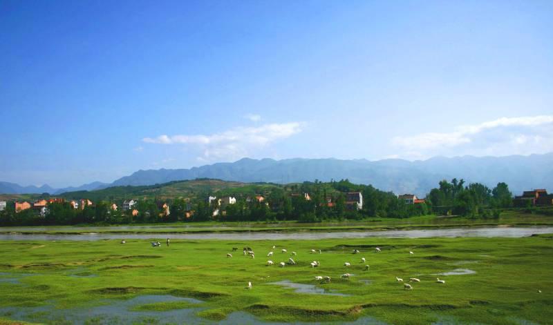 牧马河上游在米仓山一带,属中温带地区,东起洋溪,西至大河坝,面积166.