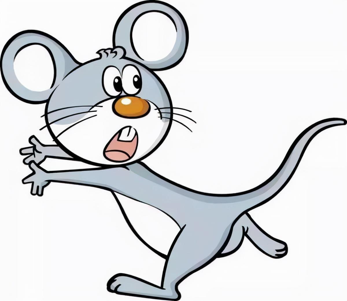 卡通老鼠插画(卡通、动物、动作、拟人、老鼠、自然、插画)日系插图_北极熊素材库