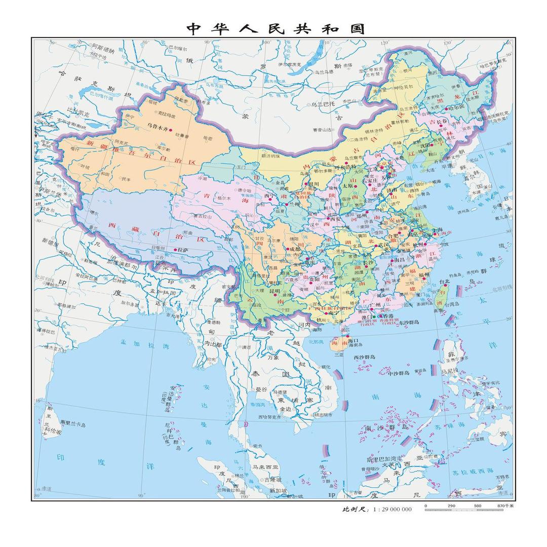 中国城市分布地图高清图片