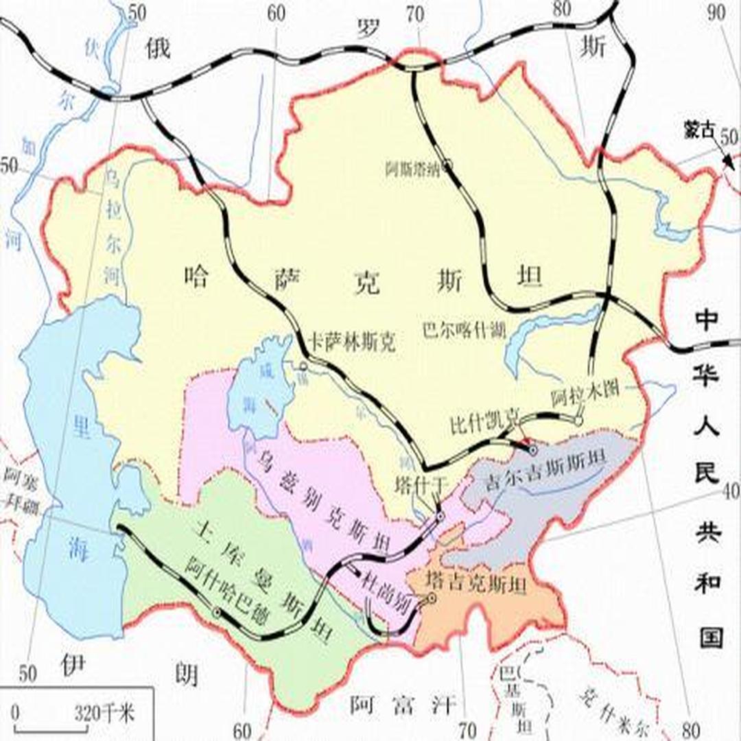 黑海,里海周边地区简图