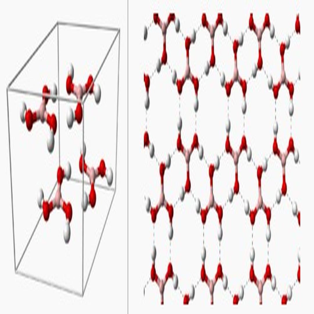 (图)硼酸的分子结构